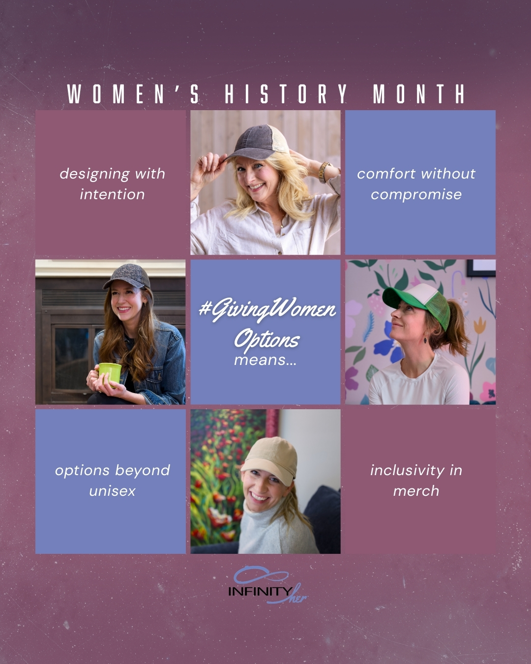 Infinity Her Women’s History Month campaign image 1 celebrating empowerment and confidence