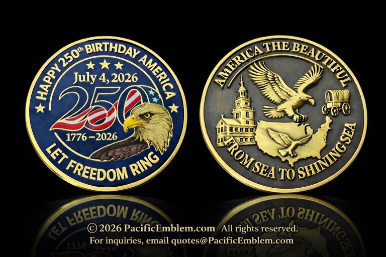 Pacific Emblem Company Launches “Happy 250th Birthday America” Collection and Proud Supporter of the Gary Sinise Foundation