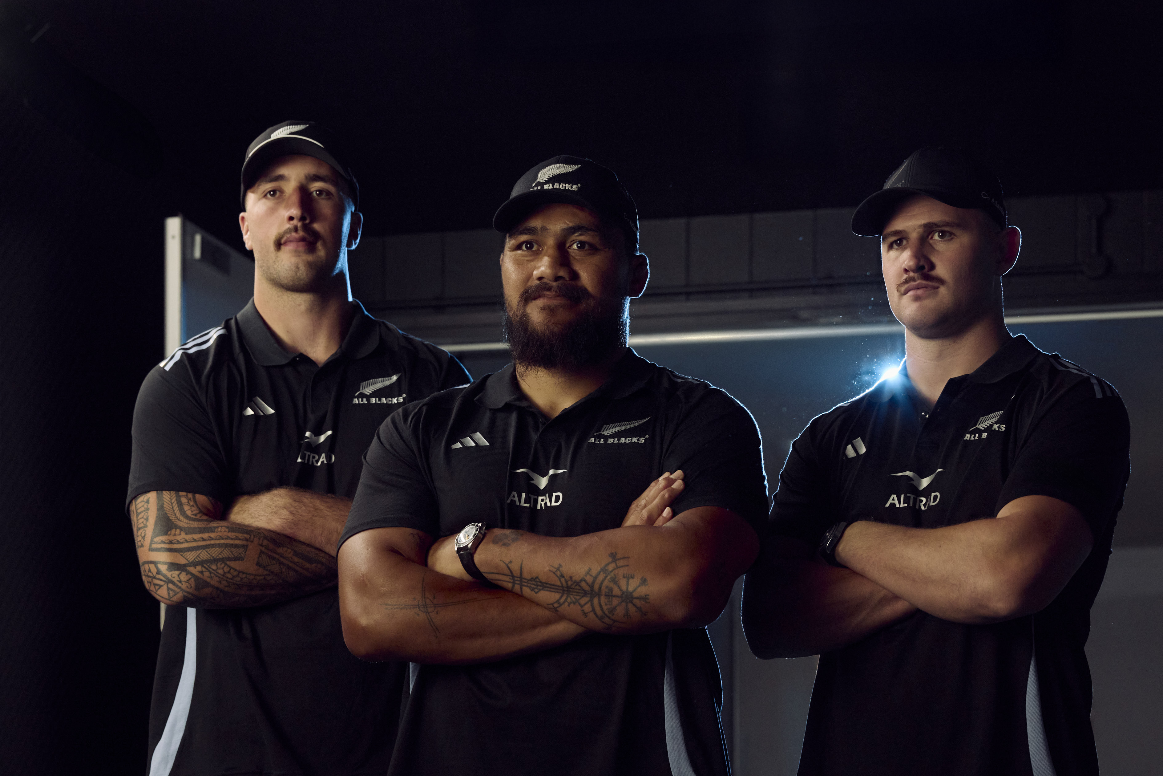 Atlantis Headwear collaboration shoot with All Blacks