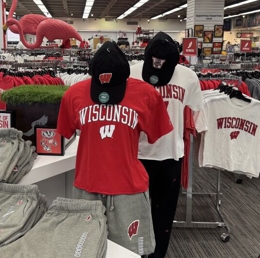 University of Wisconsin Madison collegiate merchandise display