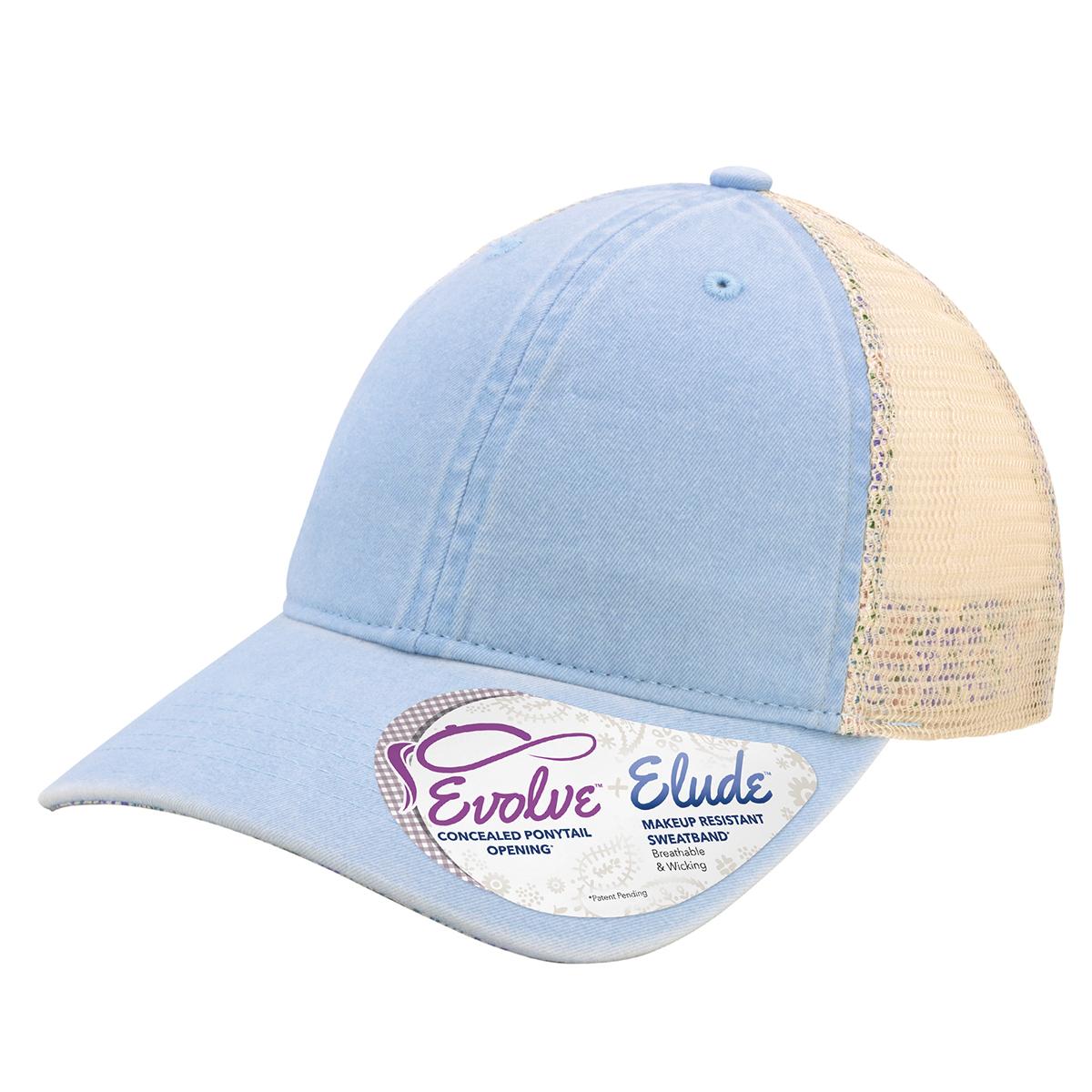 Infinity Her TESS women’s hat in icy blue cashmere floral pattern